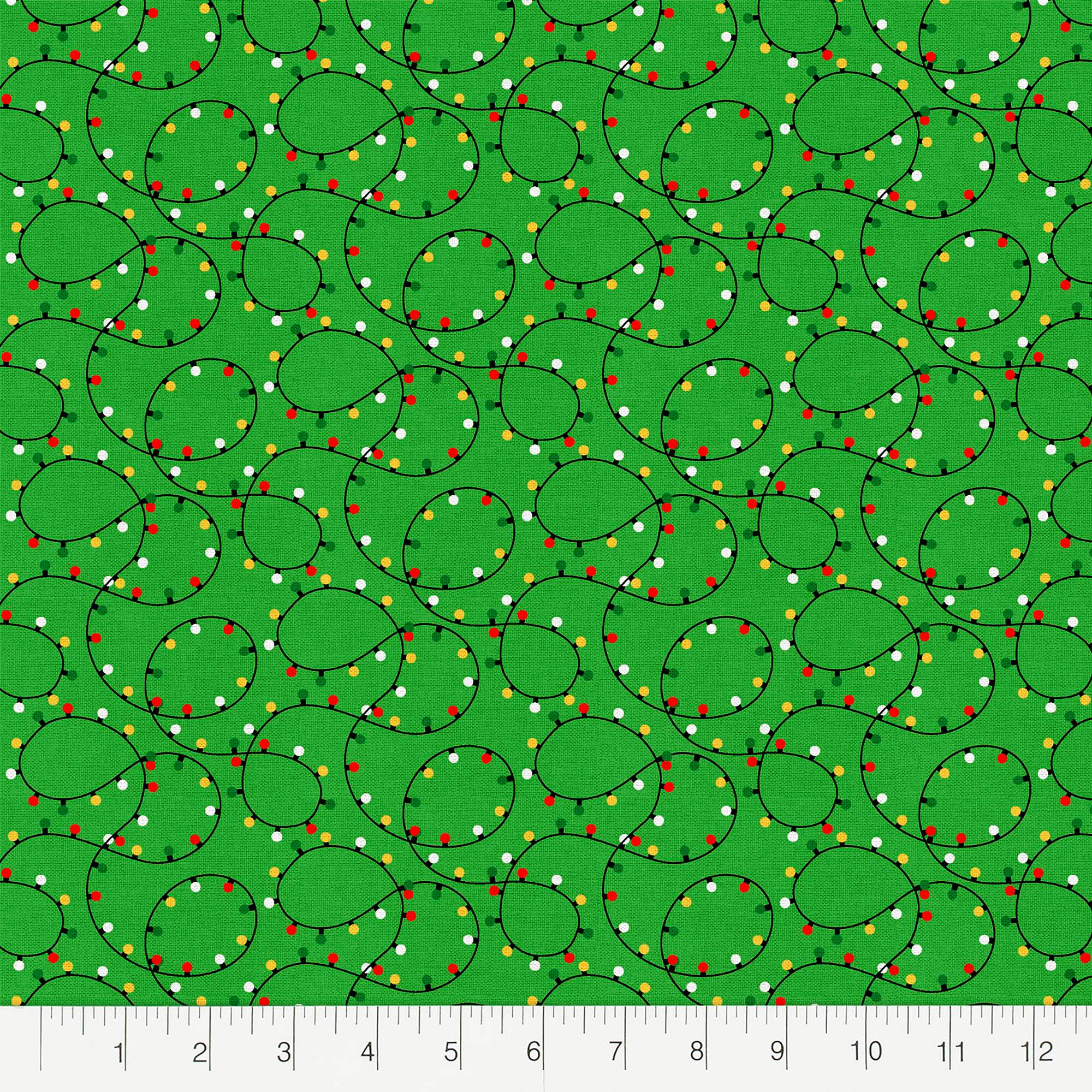 Fabric Editions Holiday Lights Cotton Fabric
